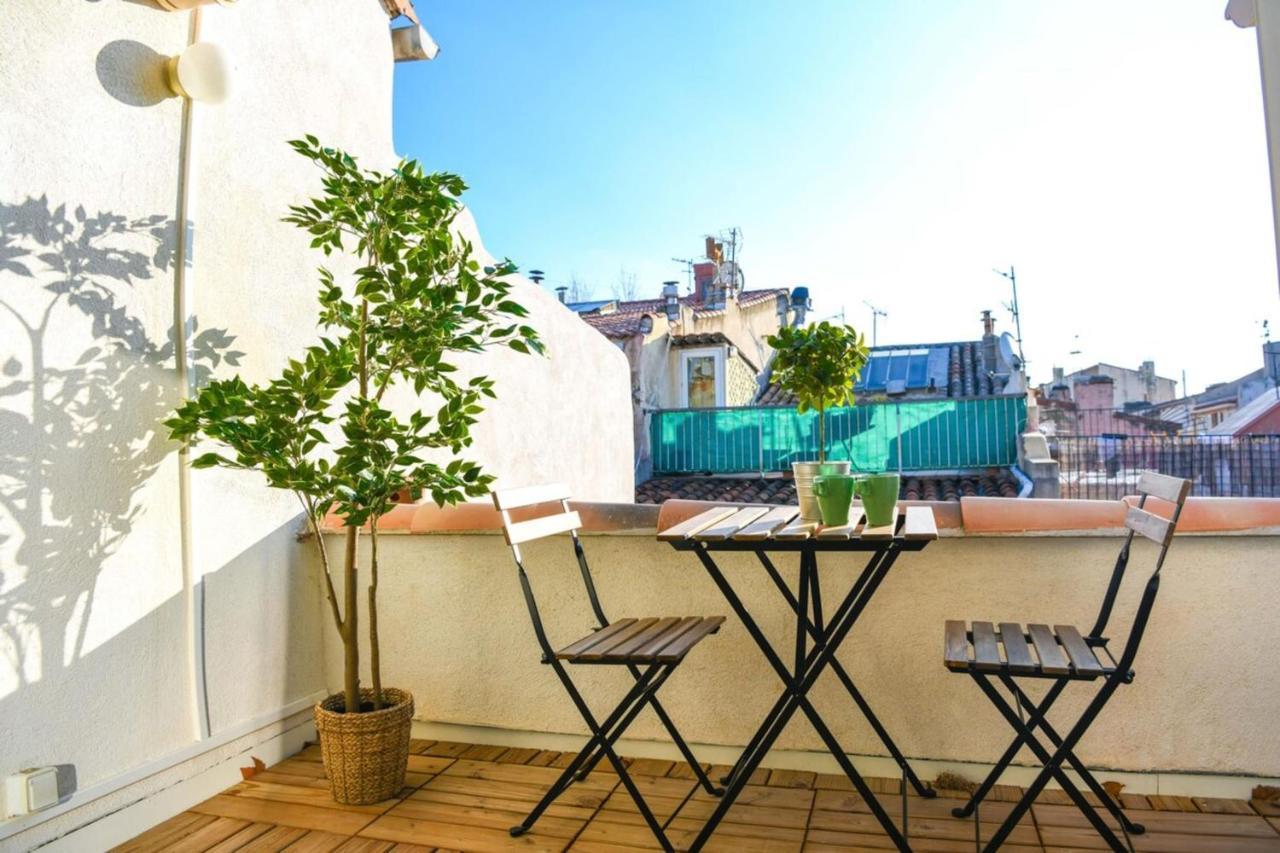 Appartamento Le Duplex - Terrasse Au Coeur De Marseille Panier Esterno foto