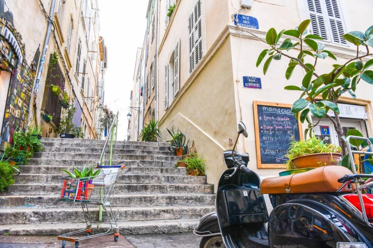 Appartamento Le Duplex - Terrasse Au Coeur De Marseille Panier Esterno foto